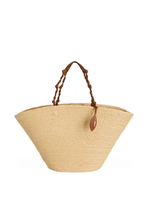 Jil Sander large Tangle woven tote bag Neutrals J08WC0012P9078
