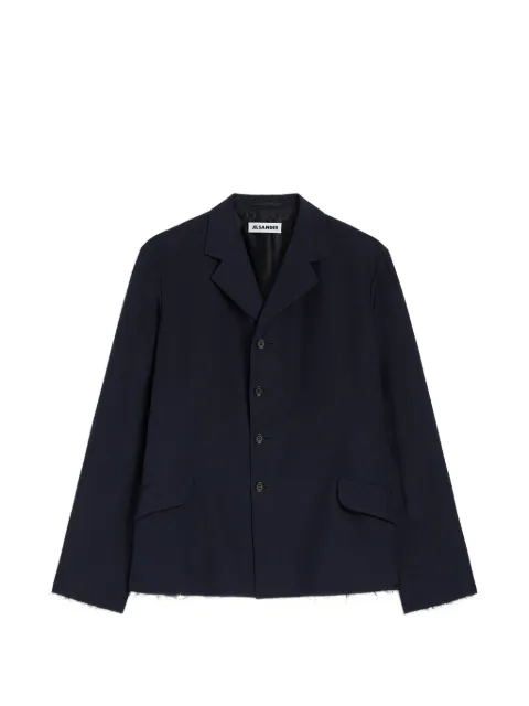 Jil Sander wool poplin jacket Blue J21BN0232J40249