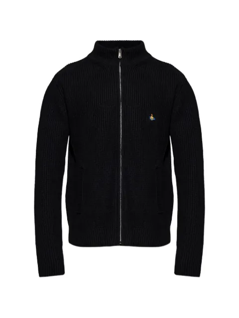 Vivienne Westwood Fisherman zip-up embroidered sweater Black 2701002XY0018