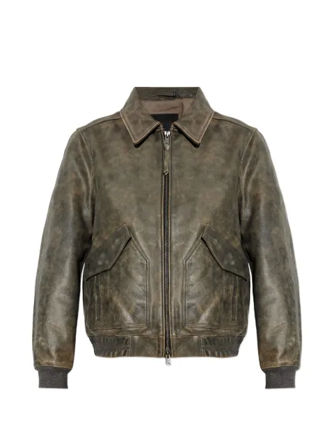 AllSaints Marland aviator leather jacket Brown M003LE