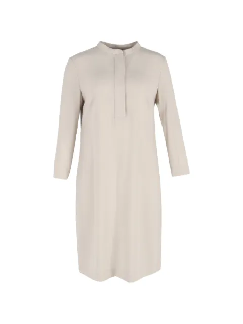 Escada Pre-Owned mandarin-collared dress Neutrals HNPUCL624466W