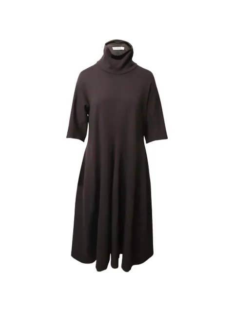 Jil Sander Pre-Owned turtleneck A-line dress Brown TONPUGBCL143301W
