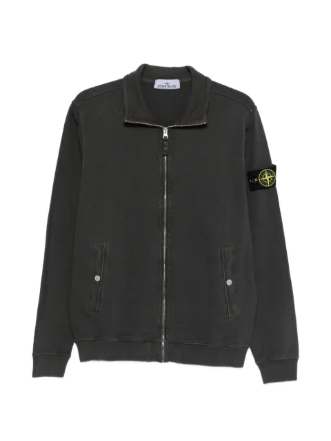 Stone Island 6100033 malfilé fleece 'old' effect track jacket Grey L1S156100033S0060