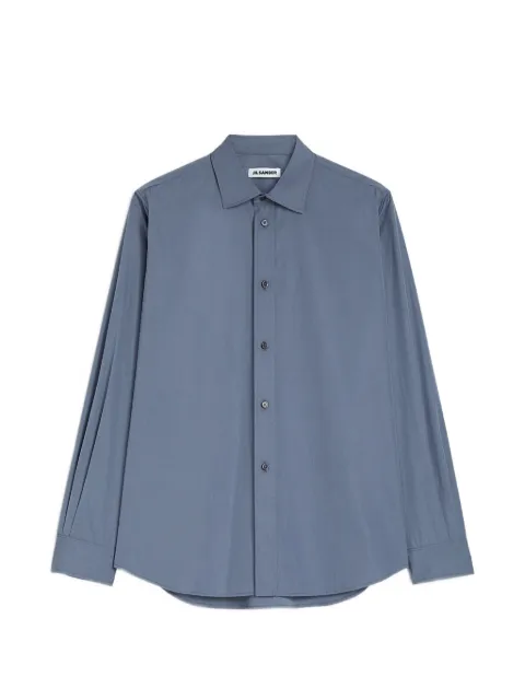 Jil Sander lightweight cotton poplin shirt Blue J21DL0266J45342