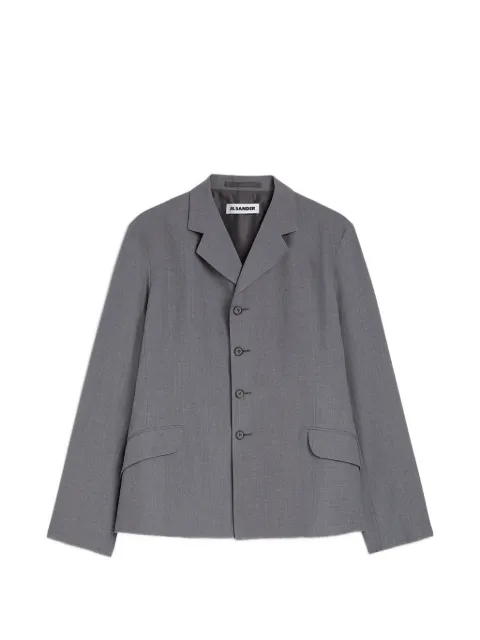Jil Sander wool poplin jacket Grey J21BN0232J40249