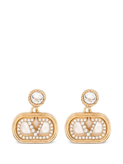 Valentino Garavani V-logo embellished earrings Gold WJ0AR5YCW
