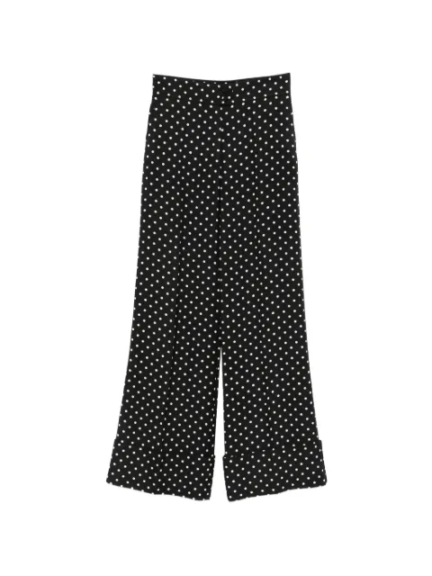 Valentino Garavani polka-dot cuffed trousers Black BRB73698S