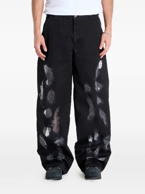 HELIOT EMIL Gallop pattern trousers Black SS26PREM10227BLK01