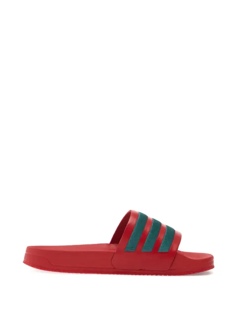adidas x Arte Antwerp striped adilette slides Red KI8336