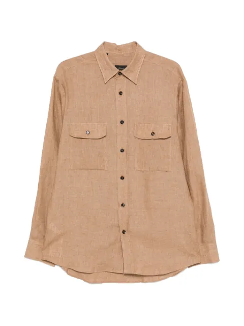Brioni chest-pocket shirt Brown SCFA0LP9111