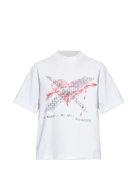 AllSaints Heartache Lisa T-shirt White W081JE