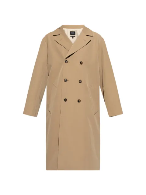 A.P.C. buttoned double-breasted coat Neutrals COHKXH01556