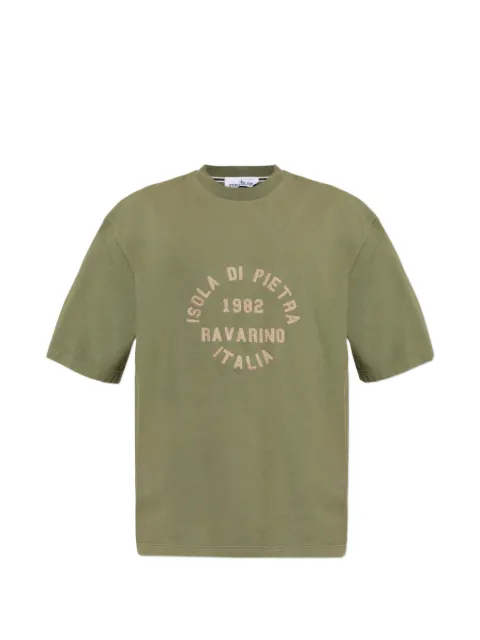 Stone Island 2100002 combed organic cotton jersey regular-fit T-shirt with print Green L1S152100002S0289