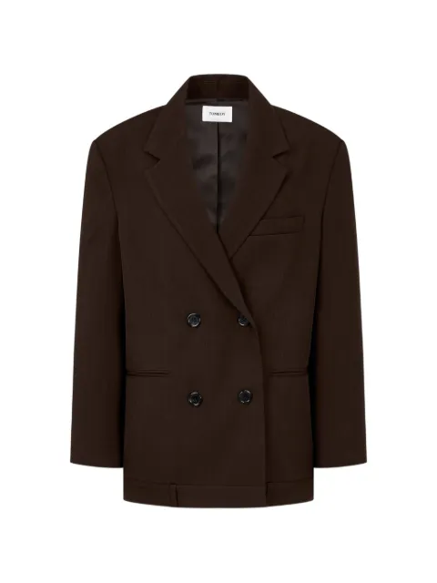 TOMBOY striped double-breasted blazer Brown 9106112504
