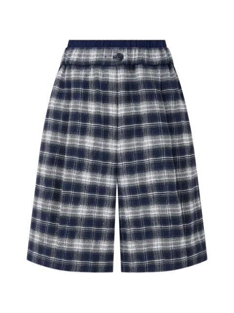 TOMBOY check-pattern shorts Blue 9106131552