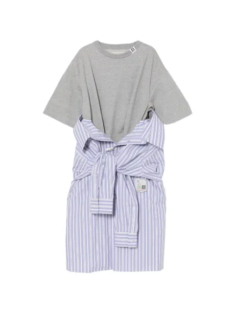 Molly Goddard striped midi dress Grey MHRTER412BLXQGYX038