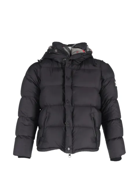 Burberry Pre-Owned logo-appliqué puffer jacket Black MRPPUGBCL460185M