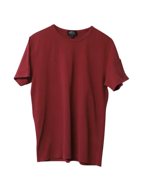 A.P.C. sleeve-pocket crew-neck T-shirt Red MRPPUGBCL252633M