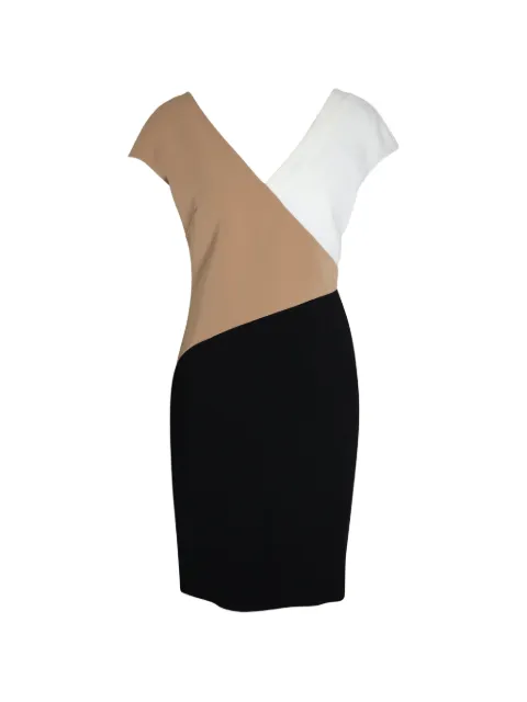 Diane Von Furstenberg Vintage colourblock V-neck dress Black TONPUGBCL301352W