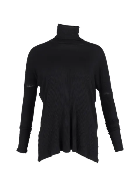 Maison Martin Margiela Pre-Owned ribbed oversized turtleneck sweater Black NAPPUGBCL368706W