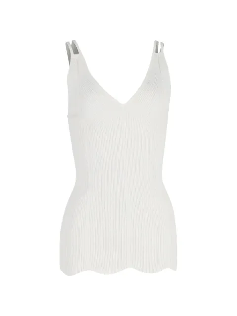 SANDRO knit sleeveless top White TONPUGBCL363705W