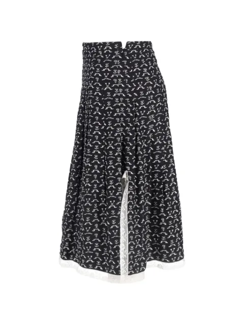 Chloé Vintage graphic-print midi skirt Black NAPPUGBCL426895W