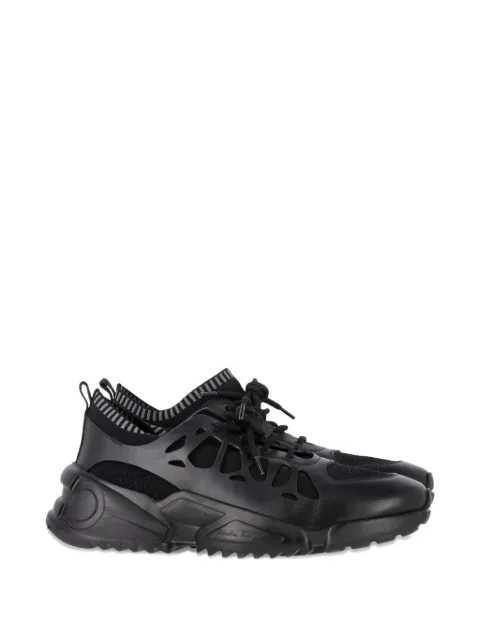 Ferragamo Pre-Owned Raintop cut-out detail leather sneakers Black TONPUGBSH456832W