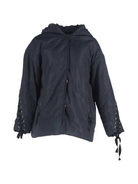 Maje quilted hooded jacket Blue NAPPUGBCL446633W
