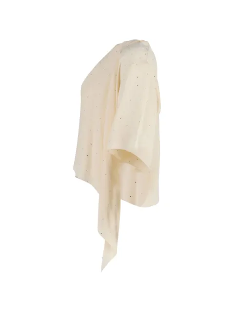Celine Pre-Owned asymmetric draped top Neutrals NAPPUGBCL335949W