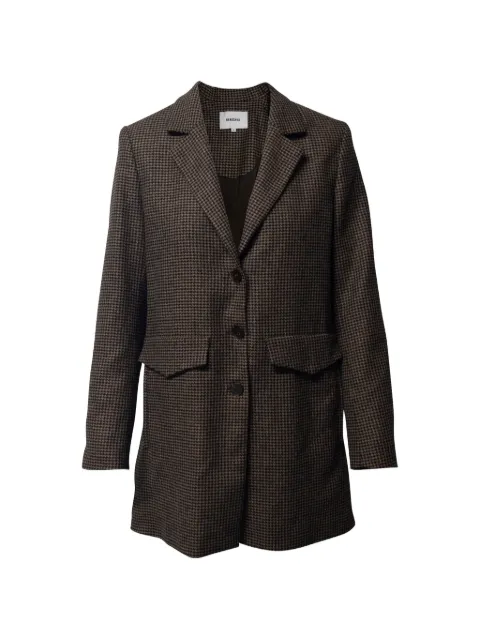 Nanushka houndstooth button blazer Brown NAPPUGBCL204600W