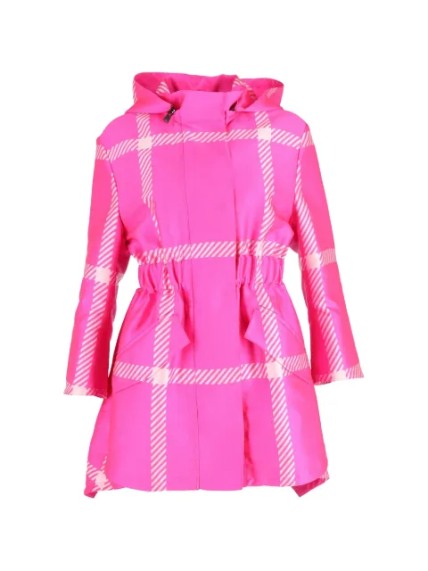 Fendi Pre-Owned tartan-pattern hood raincoat Pink TONPUGBCL410282W