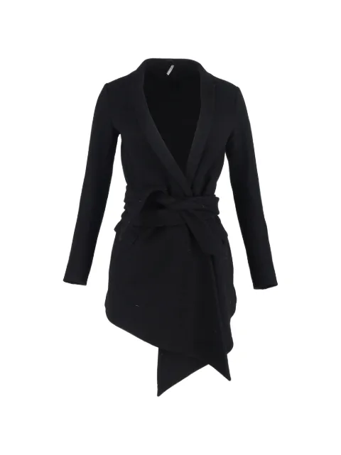 Christian Dior Pre-Owned asymmetric coat Black NAPPUGBCL461460W