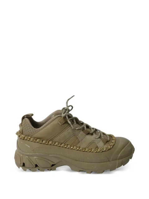 Burberry Pre-Owned Arthur leather sneakers Green TONPUGBSH159883W