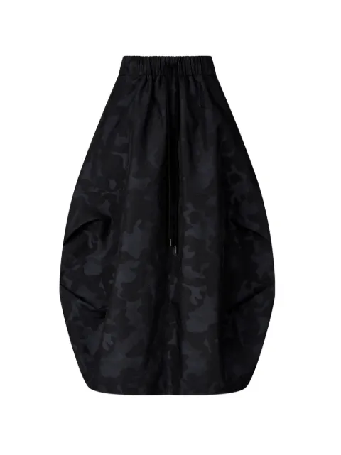 TOMBOY camouflage balloon midi skirt Black 9106132107