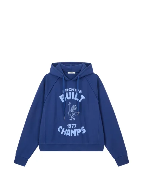 TOMBOY graphic-print hoodie Blue 9106122109