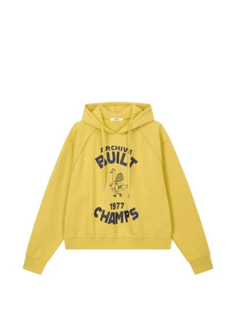TOMBOY graphic-print hoodie Yellow 9106122109