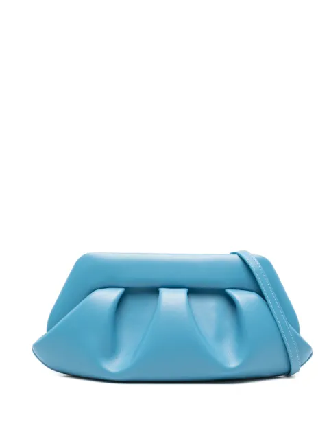 Themoirè Bios gathered clutch bag Blue 261WTMBB0OOVF