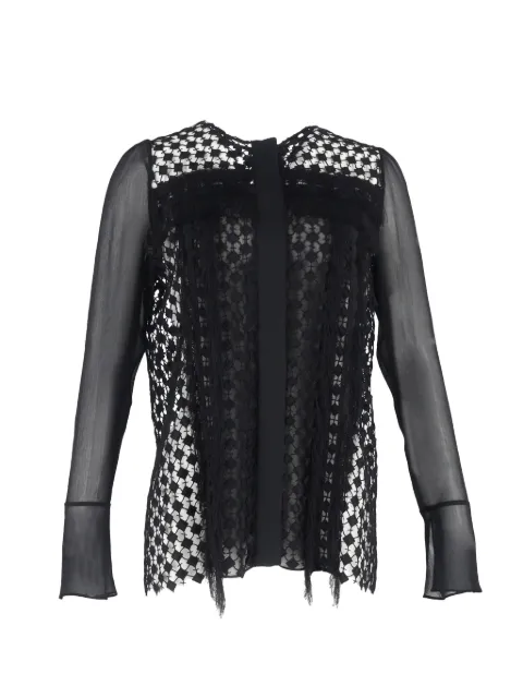 Chloé Vintage lace sheered blouse Black NAPPUGBCL457547W