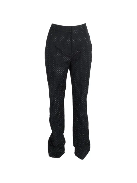 ERDEM polka-dot high-waisted trousers Black NAPPUGBCL399511W