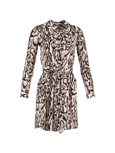 Diane Von Furstenberg Vintage Taya leopard-print shirt dress Neutrals NAPPUGBCL449408W