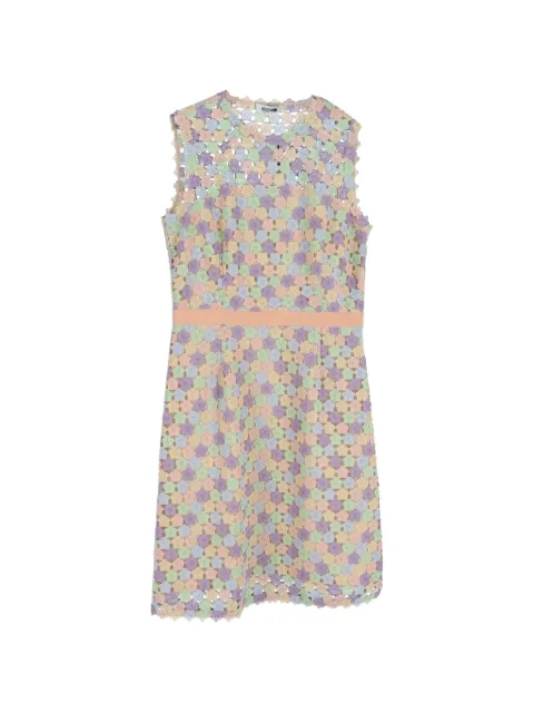 Moschino Pre-Owned floral-macrame sheath mini dress Neutrals NAPPUGBCL456991W