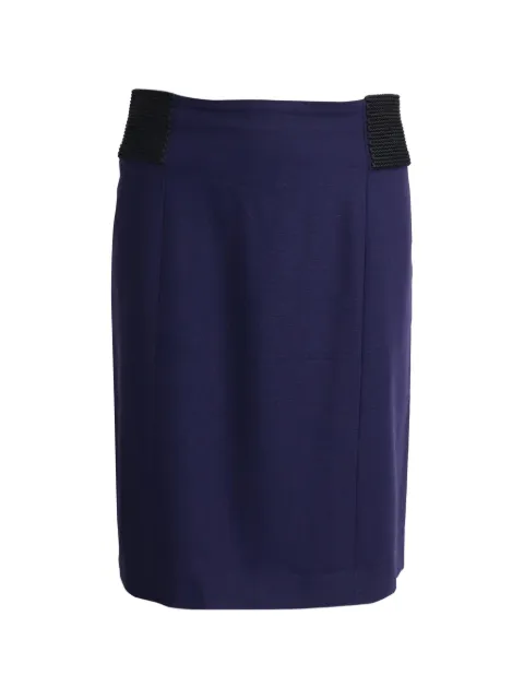Alberta Ferretti Vintage pleated elasticated midi skirt Purple NAPPUGBCL268271W