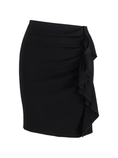 JOSEPH side-ruffle mini fitted skirt Black NAPPUGBCL377227W
