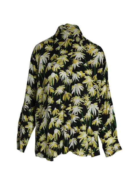 Loewe Pre-Owned floral-print long-sleeved shirt Black NAPPUGBCL300367W