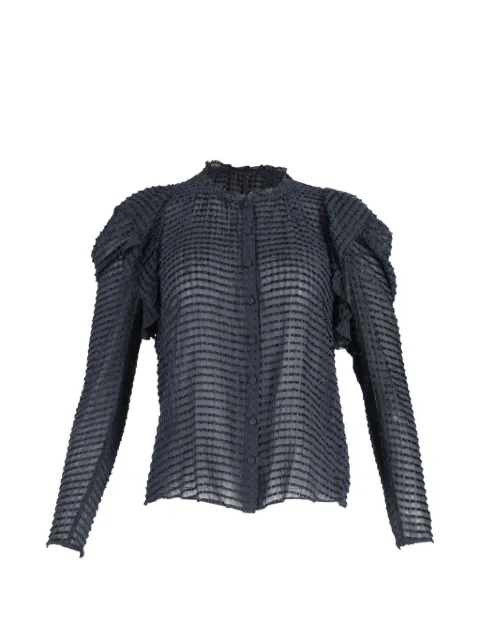 Ulla Johnson Fiona ruffle-detail shirt Blue NAPPUGBCL229997W