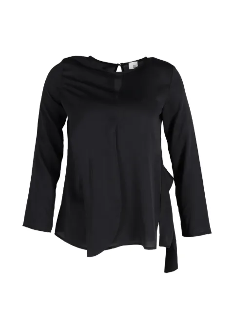 Iris & Ink crew-neck blouse Black TONPUGBCL152477W