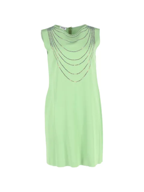 Moschino Pre-Owned embellished mini dress Green TONPUGBCL458888W