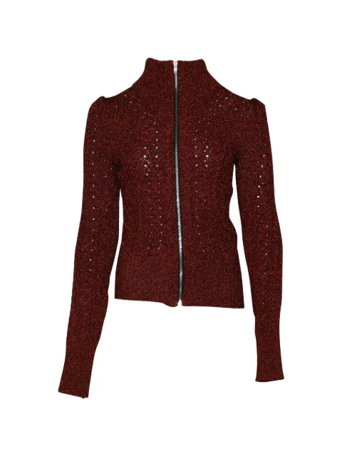 Isabel Marant Vintage cable-knit zip cardigan Red HNDOGBCL094044W