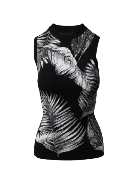 Pre-Owned Alexander Wang hawaiian-print sleeveless top Black NAPPUGBCL103758W