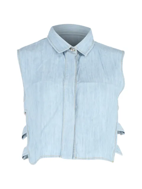 Sea cutout sleeveless shirt Blue NAPPUGBCL425192W